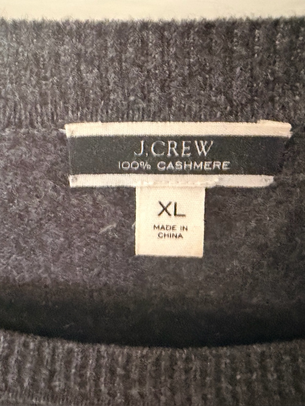 J. Crew Women’s 100% Cashmere Sweater - Charcoal Gray